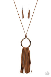 PAPARAZZI BROWN TASSLE SET