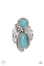 Load image into Gallery viewer, PAPARAZZI SEA GREEN CRACLED STONE RING
