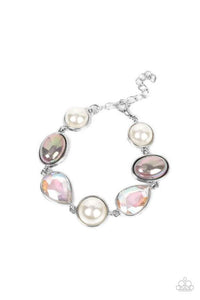 PAPARAZZI PEARL AND DIAMOND BRACELET